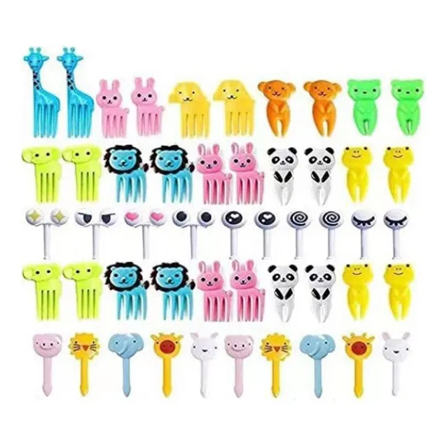 Pack X20 Tenedores Para Loncheras Animalitos