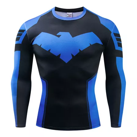 Playeras Licra Deportiva Nightwing Superman Marvel Fitness