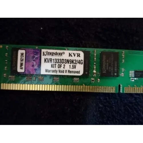 Memoria RAM ValueRAM 4GB 2 Kingston KVR1333D3N9K2/4G
