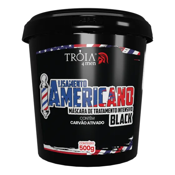 Alisamento Americano Black Para Cabelos Da Troia Hair 500g