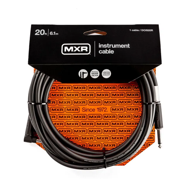 Cable De Instrumentos Mxr Dcis20r De 20 Pies 6 Mts Ficha Angular - Recta Cable Para Guitarra Bajo Teclado