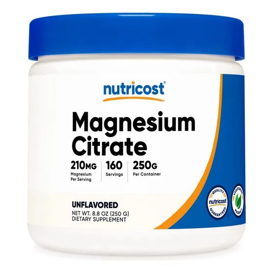 Suplemento Nutricost De Citrato De Magnesio En Polvo 250 G