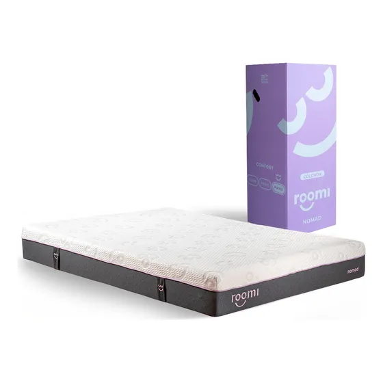 Colchón Individual Roomi Nomad Memory Foam Máximo Soporte Y Alivio De Presión Firmeza Alta Funda Removible 24 Cm Altura