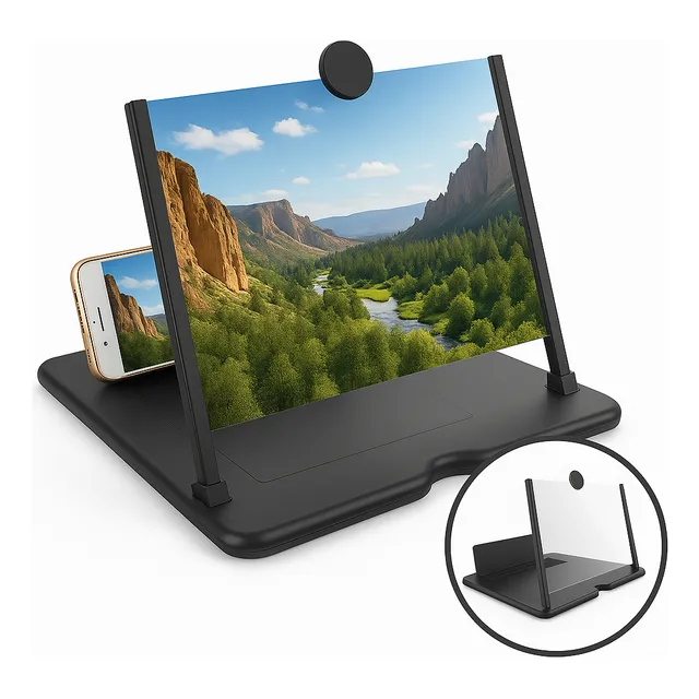 Lente Lupa De Aumento  Suporte Ampliadora Zoom Para Celular