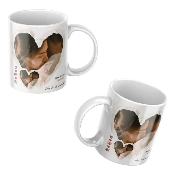 Caneca Com Tema Namorados Casal Frase Garanta Sua Presente