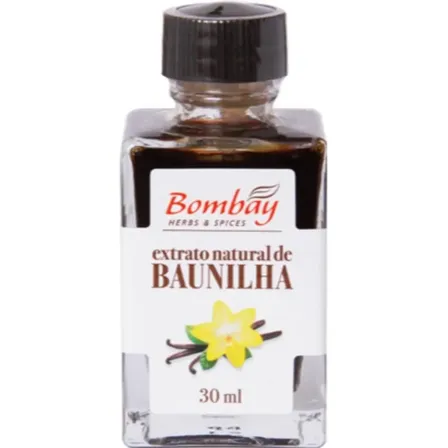 Extrato Natural De Baunilha Bombay 30ml Original Concentrado Premium