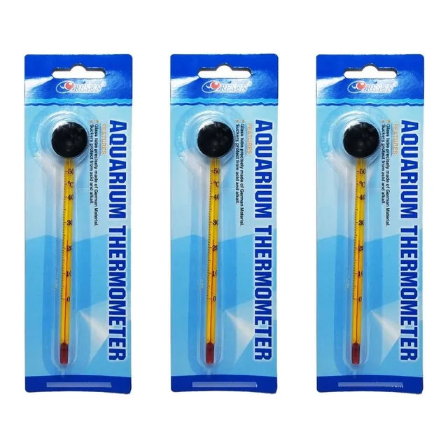 Termómetro Vidrio Sumergible Temperatura Agua Acuario X3