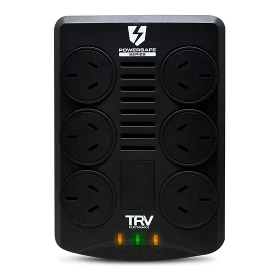 Estabilizador De Tension Trv Powersafe 3i 6 Tomas 4000va Color Negro