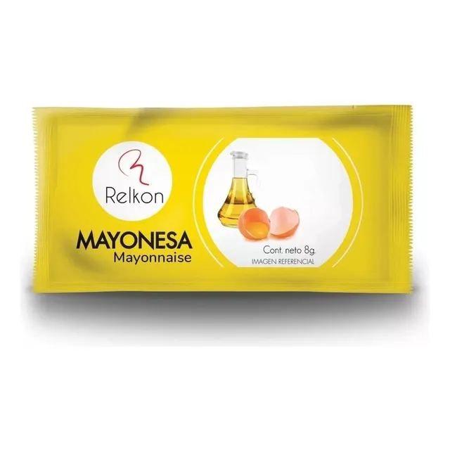 Mayonesa En Sachet De 8g Pack 100 Unidades - Mayonesa Relkon