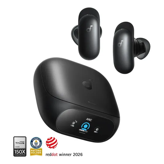 Audífonos inalámbricos Anker soundcore Liberty 5 Pro con cancelación de ruido activa, récord Guinness, Chip ANKER Thus AI, Llamadas nítidas en entornos ruidosos