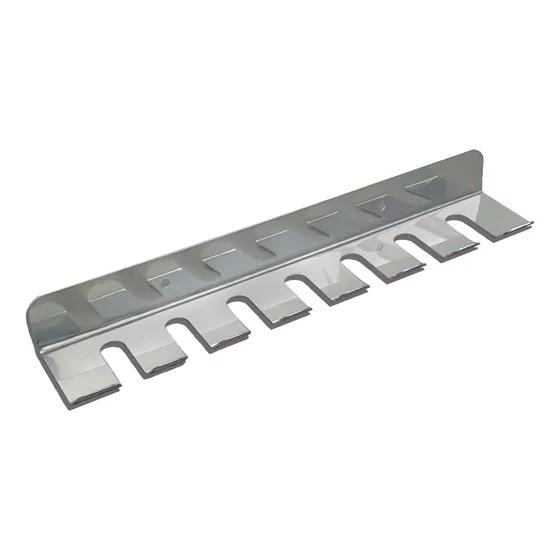Suporte Porta Espeto De Parede Em Inox Para 7 Espetos 
