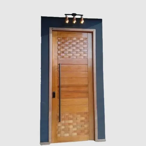 Porta Pivotante De Madeira Maciça Completa 3,00 Metros 