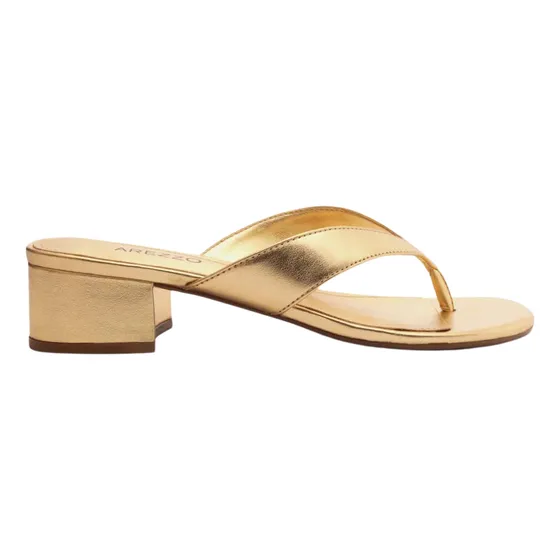 Sandália Arezzo Salto Bloco Flip-flop