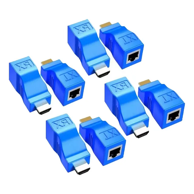 Kit 8 Extensores Hdmi Utp 30m Un Solo Cable Cat6 Rj45 1080p