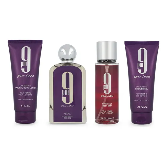 Afnan Set 9pm Pour Femme Purple 100ml Eau De Parfum