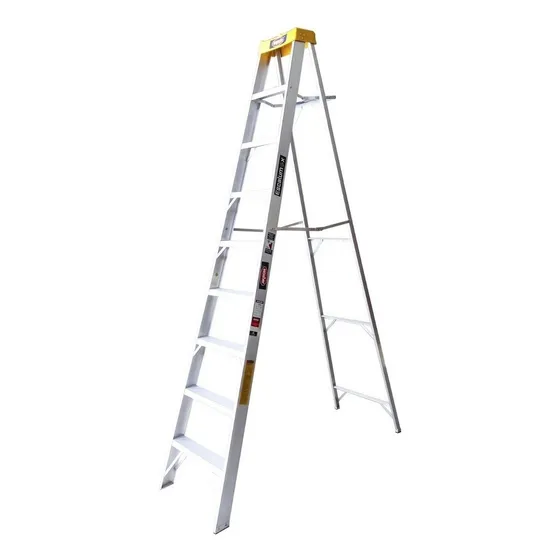 Escalera Tijera De Aluminio Escalumex 8 Peldaños Color Metal