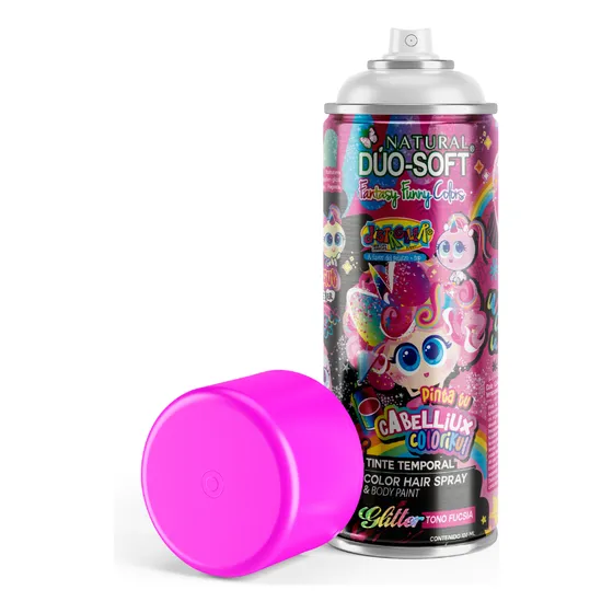 Tinte Temporal Con Glitters Fucsia Natural Duo Soft 120 Ml
