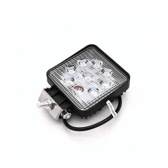Faro Led 9 Auxiliar Cuadrado 27w Camión Tractor Agricola 