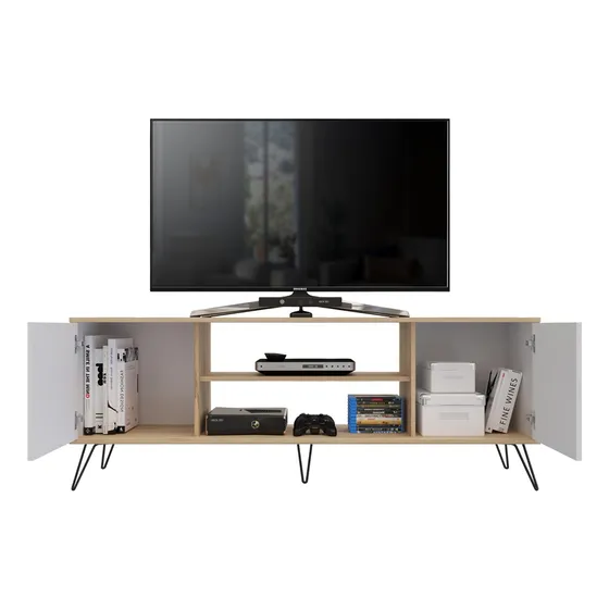 Mesa Urban Maderkit Duna Para Tv Hasta 70 Pulgadas Color Duna/blanco