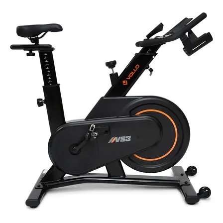 Bicicleta Ergométrica Spinning Magnética Bt Vs3 Vollo Silenciosa Roda de Inércia 6,5 Kg Suporta até 130kg Compatível com aplicativo