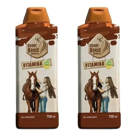Kit Com 2 Shampoo Procanine Good Horse Com Vitamina A 700 Ml Bebê