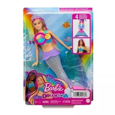 Boneca Barbie Dreamtopia Sereia Luzes E Arco Íris Mattel
