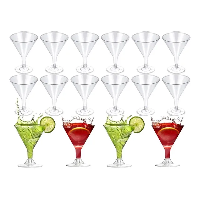 Copas Cóctel Margarita  Martini Acrílico Desechable X25 Und