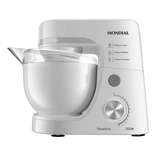 Batedeira Planetária 700w Bp-03-w Branca Mondial Cor Branco Frequência 60