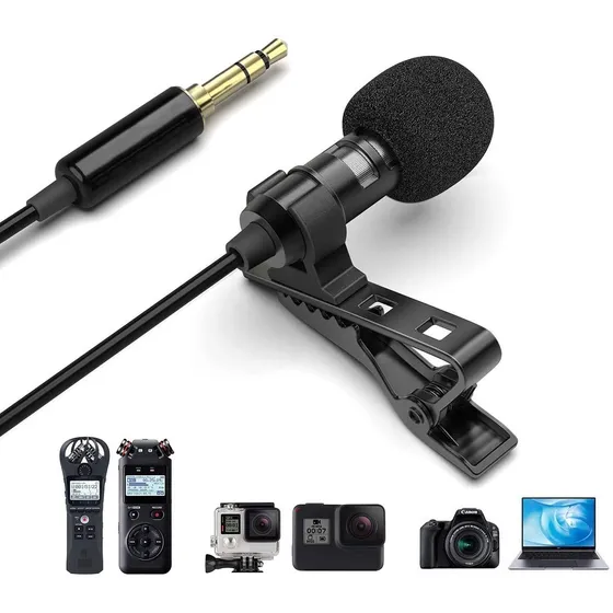 Micrófono Lavalier Solapa Trs Grabadora Tascam Zoom Gopro 1m