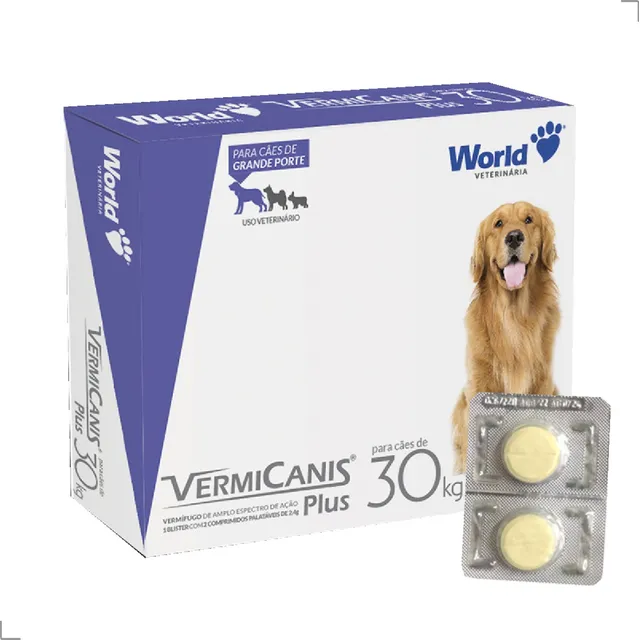 Vermifugo Para Caes Border Collie Vermicanis 30-60kg 2cp
