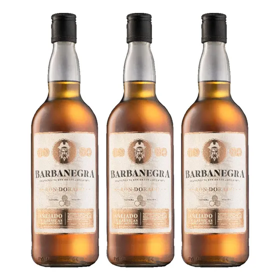 Ron Barbanegra Oro 750ml X 3 Unidades