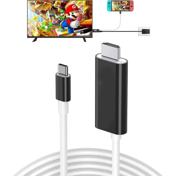 Cable Adaptador Hdmi Tv Para Nintendo Switch Tipo C Conector