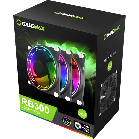 Fan Cooler Gamemax Rb300 Kit X 3 Fans Argb 12cm Led Rgb