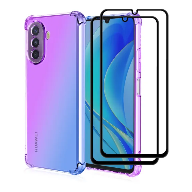 Carcasa Multicolor + 2 Micas Para Huawei Nova Y70