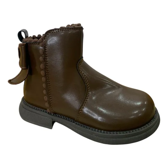Botin Cuero C/lazo Trasero Para Niña Nuevo