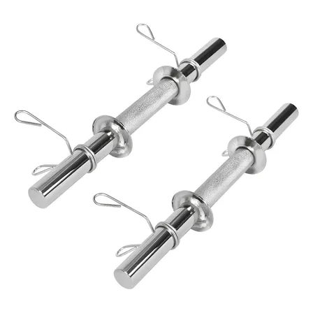Par De Halter Barra Maciça 40cm Dumbell Academia Musculação Cromado