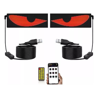 2pcs Programable Pantalla Flexible Led Devil Ojos 2pcs Programable Pantalla Flexible Led Devil Ojos
