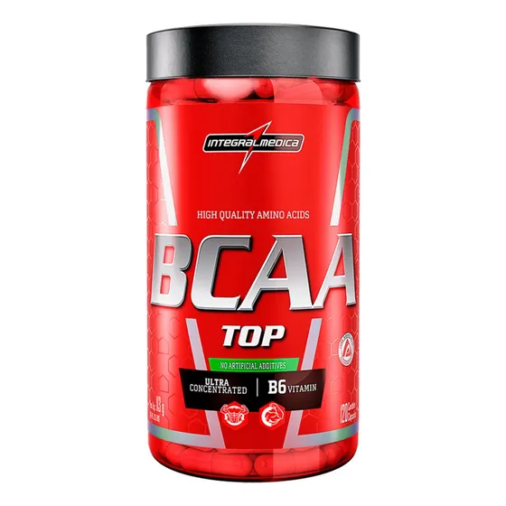 Aminoácido BCAA Top 120g – Vitamina B6, Rápida Absorção – Integralmedica
