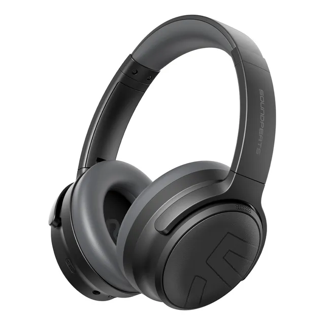 Audífonos Bluetooth Soundpeats Space Pro Sonido Hi-res Y Cancelación De Ruido Negro