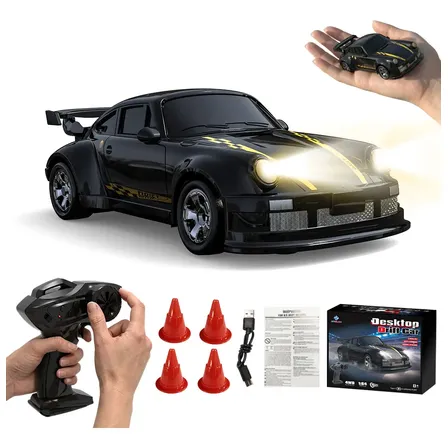 Mini Carrinho Controle Remoto 1:64 4x4 Drift Rc Carro Menino Preto 1/64 Mini 4wd Rc Carrinho Brinquedo