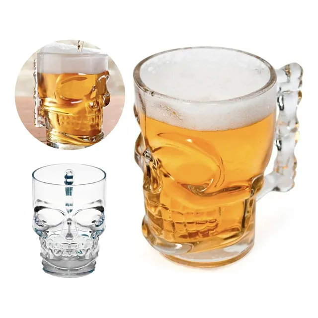 Vaso Cervecero Calavera 360 Ml X 2 Unidades