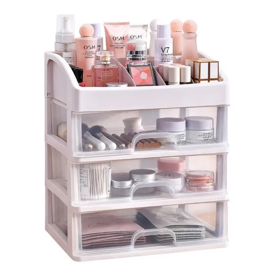 Caja Organizador De Cosméticos Tres Cajones