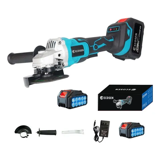 Ecosen esmerilhadeira lixadeira angular 11000rpm-bateria de lítio cor azul-celeste frequência 60hz 21v
