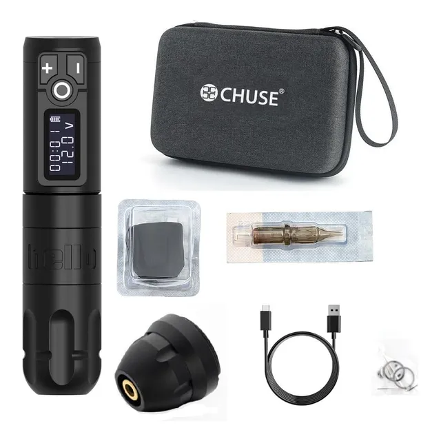 Chuse Wireless Tattoo Pen Machine, Rotary Tattoo Gun B85vf