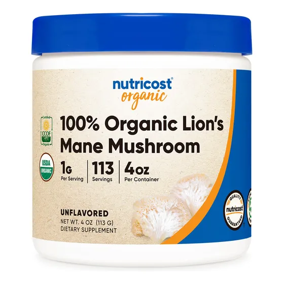 Suplemento Nutricost Organic Lion's Mane Hongos En Polvo 120
