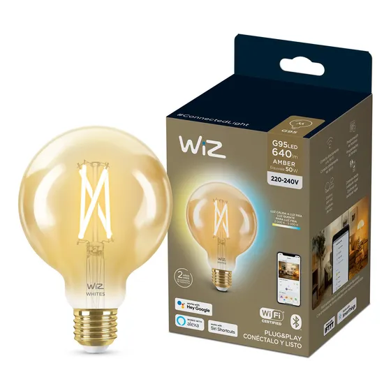 Lampara Wiz Led Wifi Filamento Ambar E27 6.7w