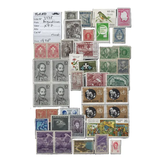 Lote3478 Argentina X 77 Estampillas Mint Varias P/revisar