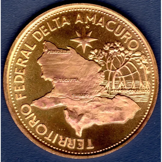 Medalla Estados De Venezuela Delta Amacuro Simón Bolívar