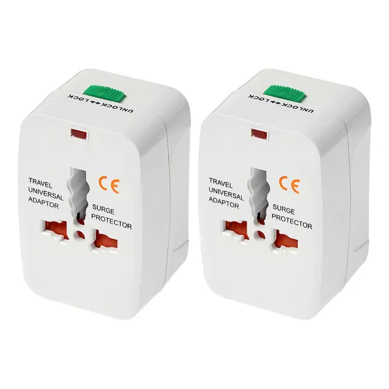 Adaptador de enchufe All-In-One Universal Travel Adapter 220V - pack x 4 unidades