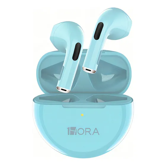 Audífonos In-ear Bluetooth Auriculares 6 Horas De Bateria Color Celeste